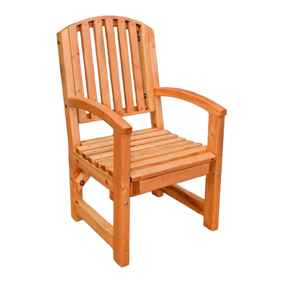 Forever Redwood LUNA ARCH BACK WOODEN CHAIR Assembly Instructions Manual