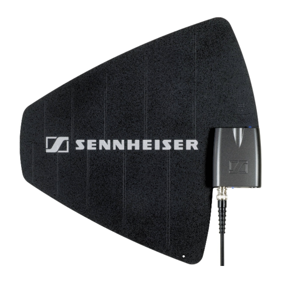 Sennheiser AD 3700 Instructions For Use Manual