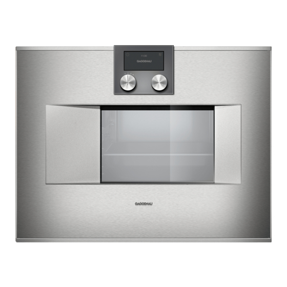 Gaggenau BS 470 611 Use And Care Manual