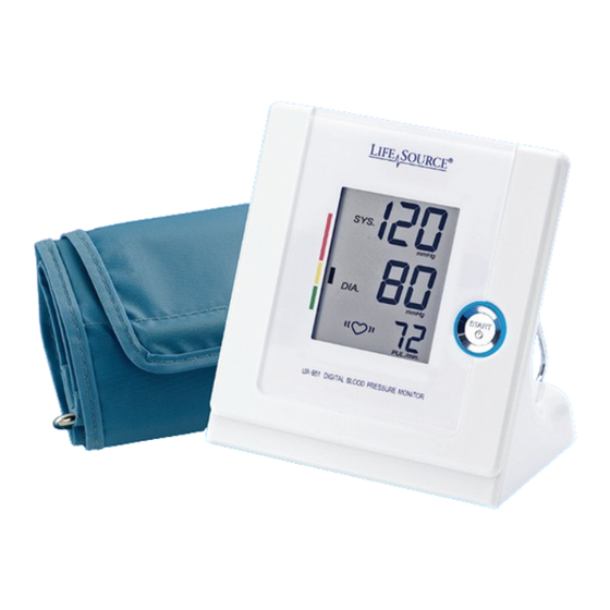 LifeSource UA-851V Quick Manual