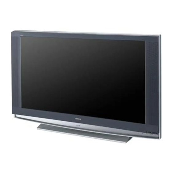 Sony KF-WS60 Projection TV Manuals