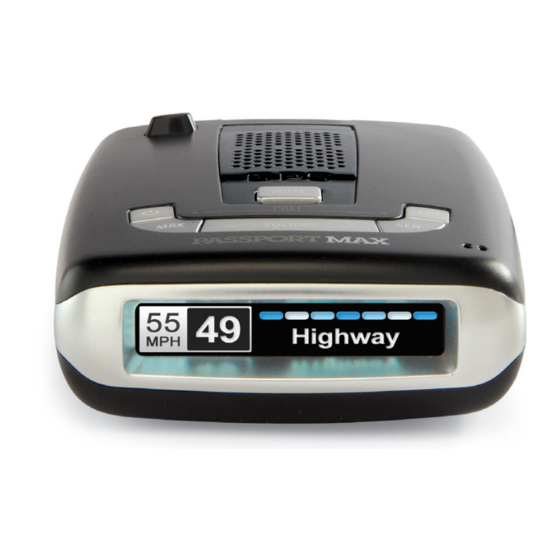 Escort Passport Max Quick Refence