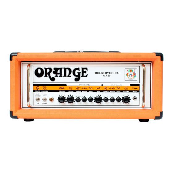 ORANGE rockerverb 50 Owner's Manual