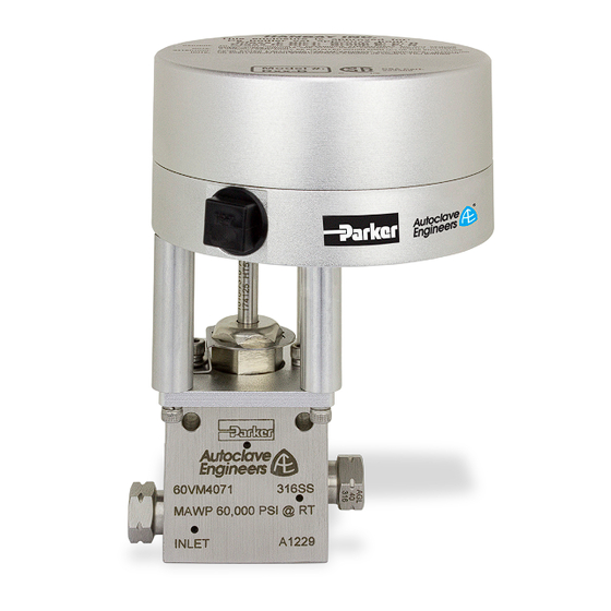 Parker 60VM4071 Operation And Maintenance Manual