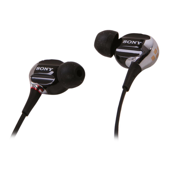 Sony XBA-4iP Operating Instructions