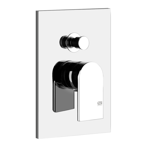 Gessi VIA MANZONI 44634 Manual