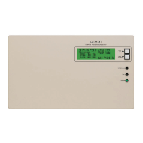 Hioki SM7860 Series Instruction Manual