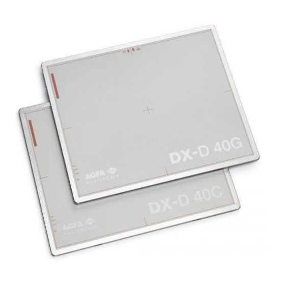 User Manuals: AGFA DX-D 40C DR Detectors