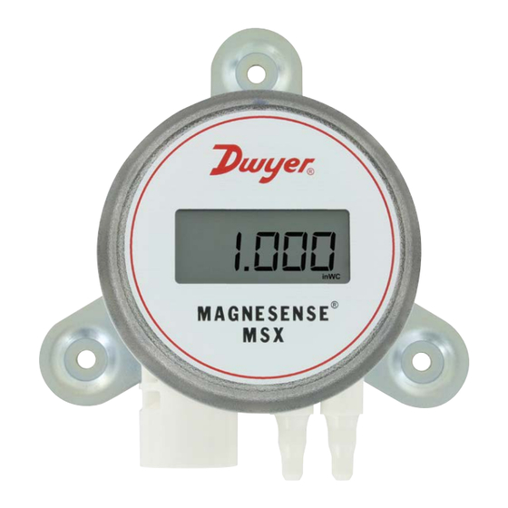 Dwyer Instruments Magnesense MSX Series Installation And Operating Instructions Manual