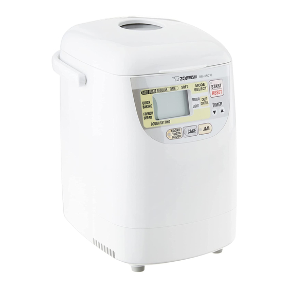 Zojirushi BB-HAC10 Operating Instructions & Recipes