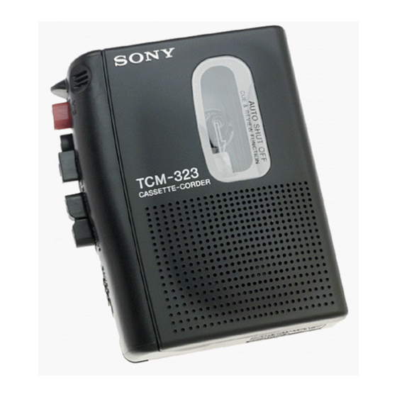 Sony TCM-323 Service Manual