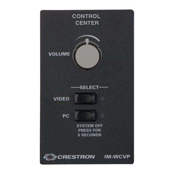 Crestron IM-WCVP Manuals