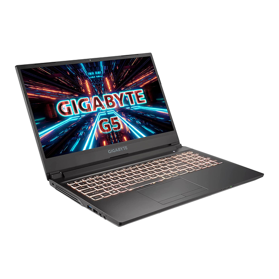 Gigabyte G5 Quick Start Manual