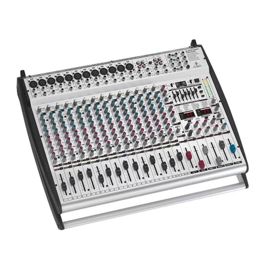Behringer Europower PMH5000 Technical Specifications
