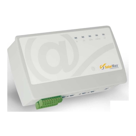 SolarMax MaxWeb xp Installation Instructions Manual