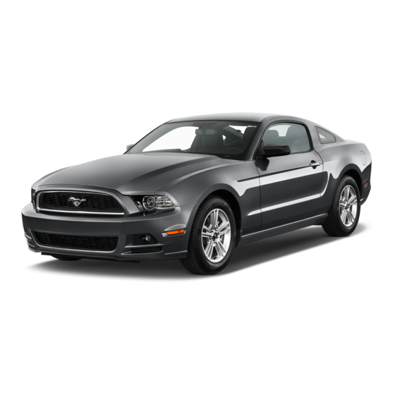 Ford Mustang 2013 Quick Reference Manual
