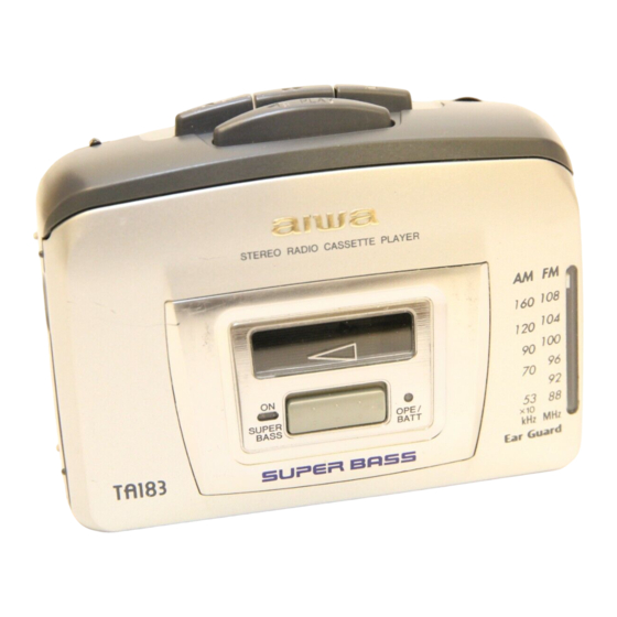 Aiwa HS-TA183 Operating Instructions