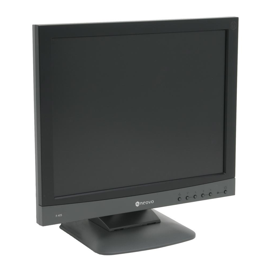 AG Neovo Neovo F 415  F-415 F-415 Specifications