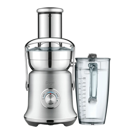 Sage the Nutri Juicer Cold XL Quick Manual