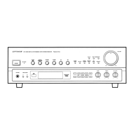 Store Optimus STA-3190 Synthesized AM/FM Stereo Receiver professional Series