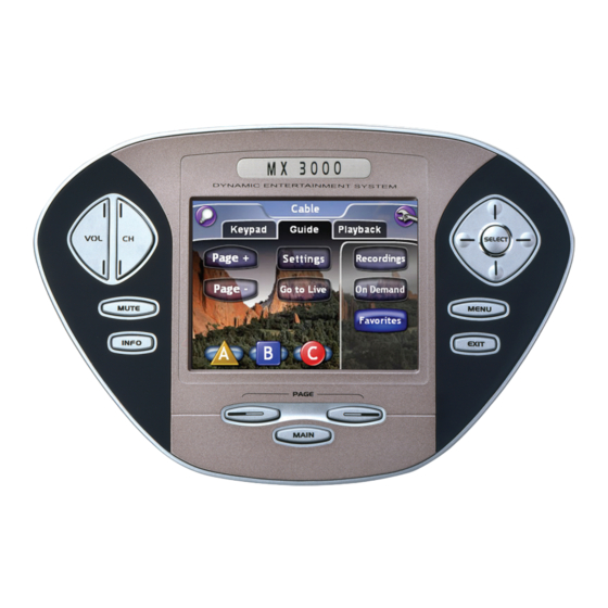 Universal Remote Control MX-3000 Owner's Manual