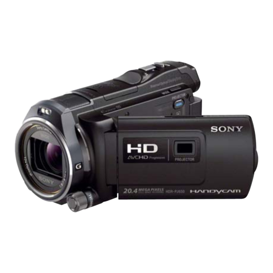 Sony HDR-CX630V Service Manual