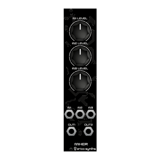 Erica Synths DIY MIXER Manual To Assembly