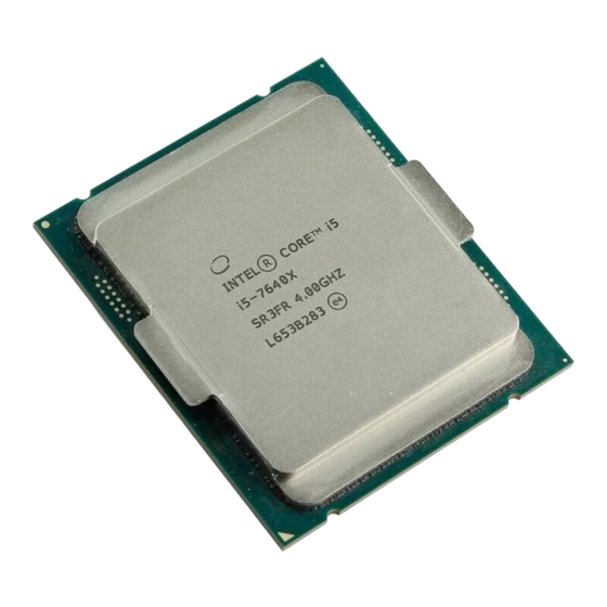 Intel core i5 X series Installation Instructions Manual