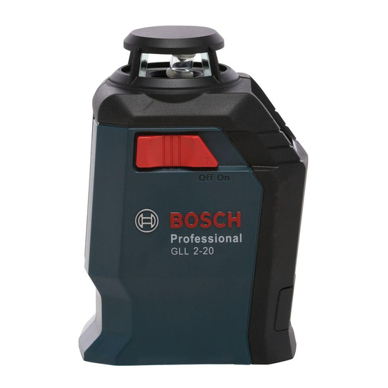 Bosch Professional GLL 2-20 Original Instructions Manual