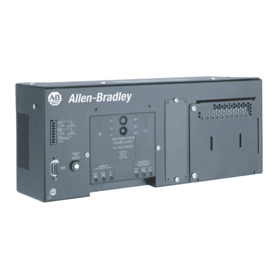 Rockwell Automation Allen-Bradley 1609 Installation And Operation Manual