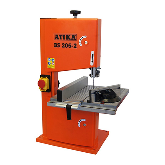 ATIKA BS 205-2 Assembly And Operating  Instruction Sheet