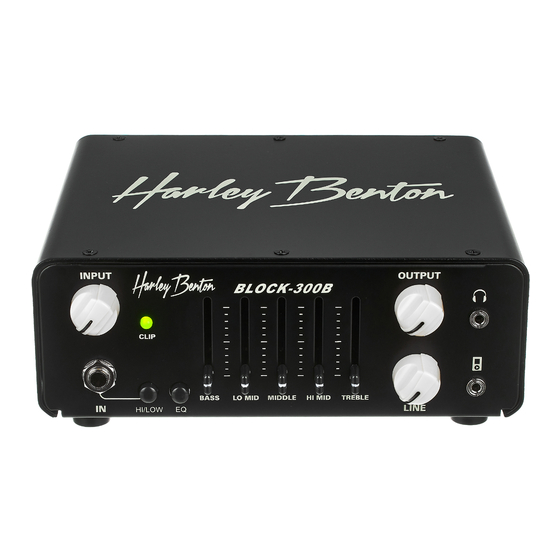 thomann Harley Benton Block-300B User Manual