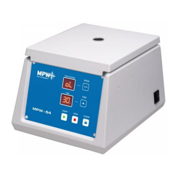 MPW MED. INSTRUMENTS MPW-54 User Manual