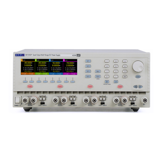 Aim-TTI MX100Q Instruction Manual