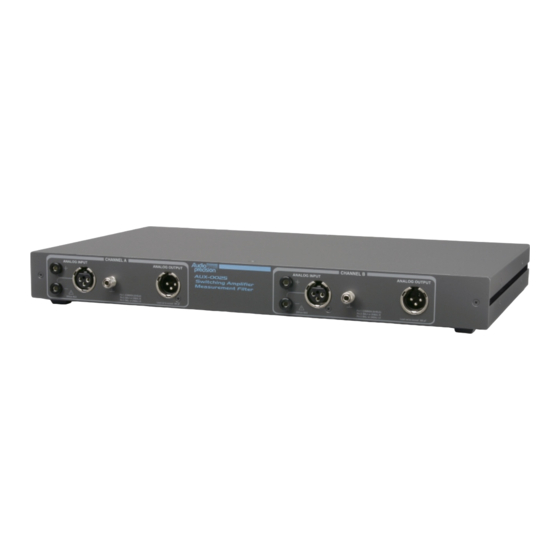 Audio Precision AUX-0025 User Manual