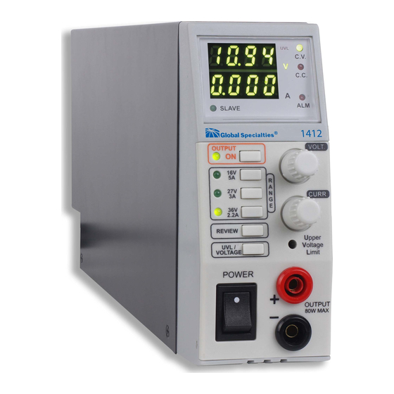 Global Specialties 1412 User Manual