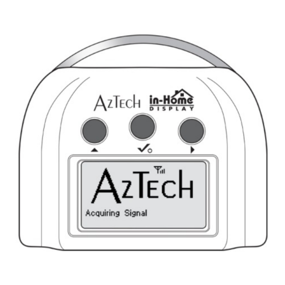 Aztech in-Home DISPLAY PG&E Quick Start Setup Manual