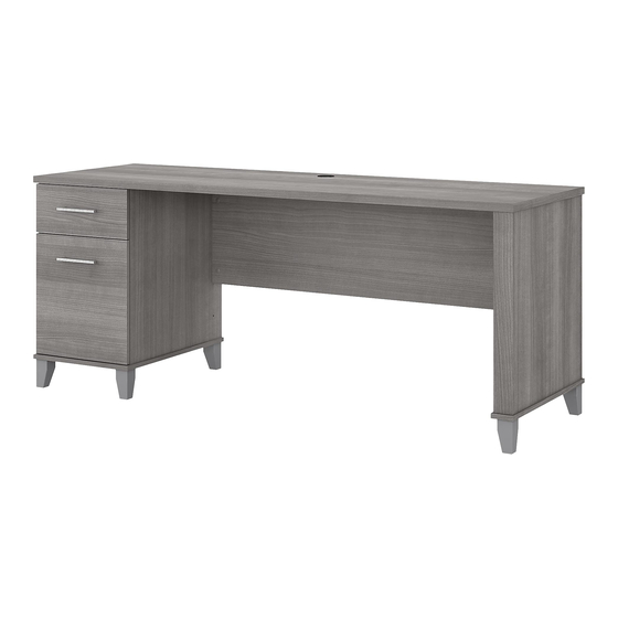 BUSH FURNITURE Somerset 72 W Ped Desk Assembly Manual
