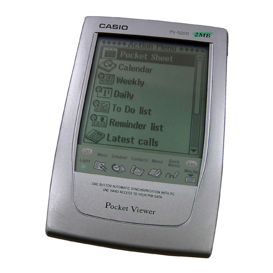 Casio PV-S250 Read This First Manual