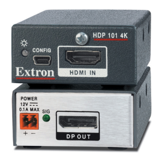 Extron electronics HDP 101 4K User Manual