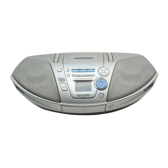 Panasonic RXES25 - RADIO CASSETTE W/CD Manuals