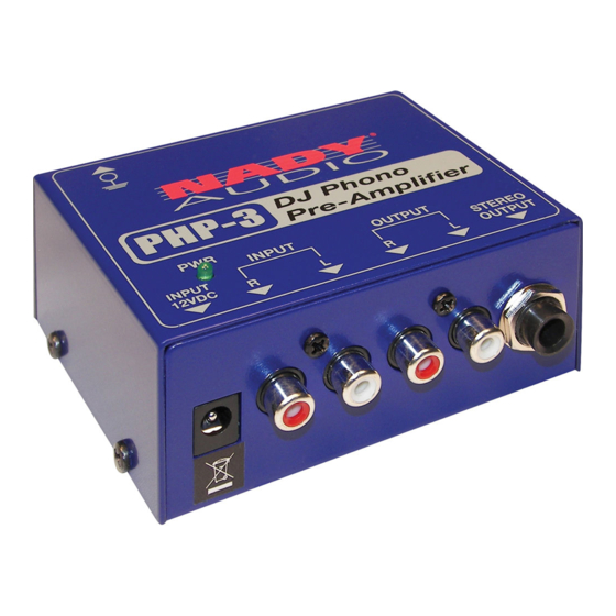Nady Audio PHP-3 User Manual