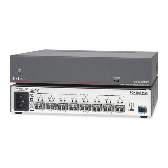 Extron electronics FOX DA8 Setup Manual