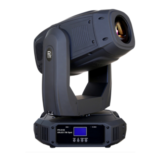 PR Lighting XRLED 700 Spot Product Manual