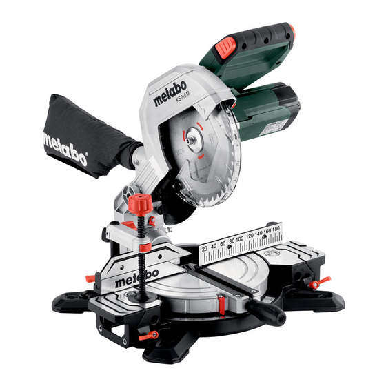 Metabo KS 216 M Original Instructions Manual