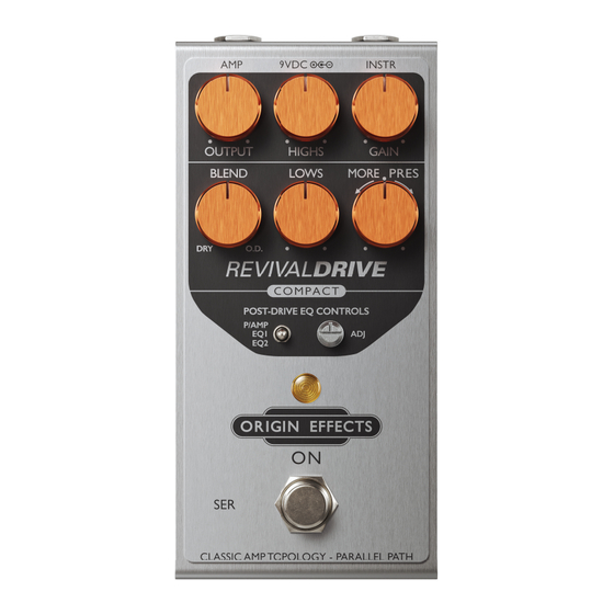 Origin Effects REVIVALDRIVE COMPACT Owner's Manual