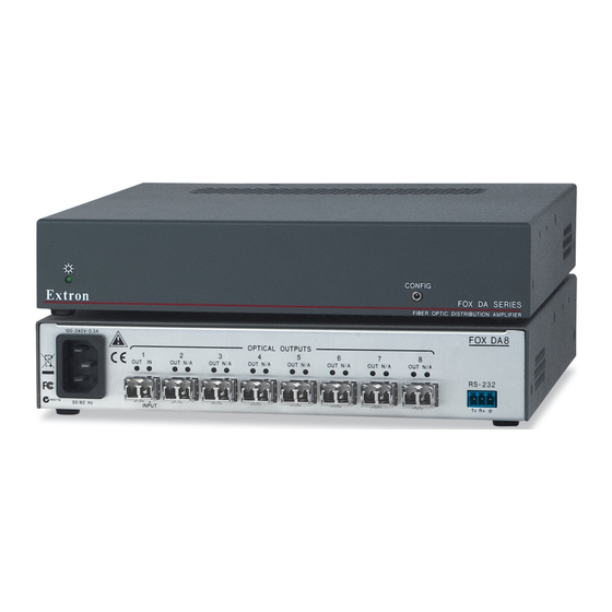 Extron electronics FOX DA8 User Manual