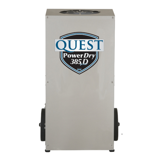 Quest Engineering PowerDry 385D Pro Installation, Operation And Maintenance Instructions