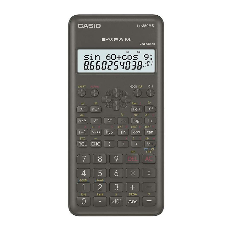 Casio fx-270MS Manuals