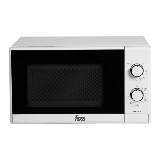 Teka MW 225 G BLANCO Instruction Manual